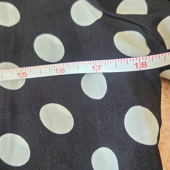 Polka Dot Blouse - Black and White - Picture 3 of 7
